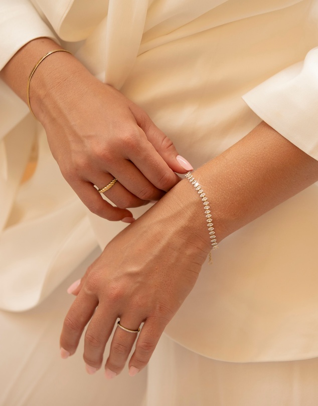 Mestige - Luna Marquise Bracelet - 18K Gold Plated