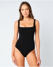 UNE PIECE - Crinkle Cut Square Neck One Piece Swimsuit