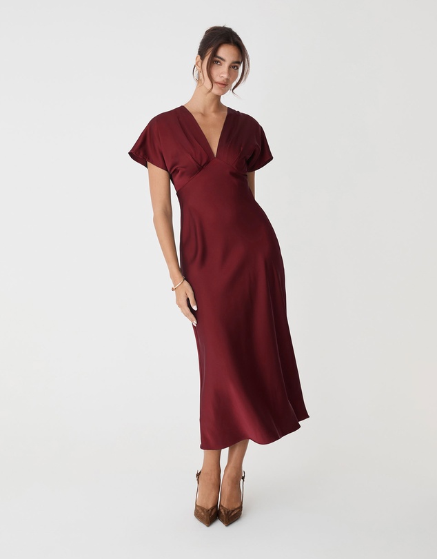 Forcast - Catalina V-Neck Satin Dress