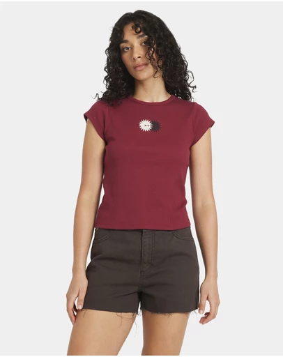 RVCA - Womens Ribbed Slim T-Shirt