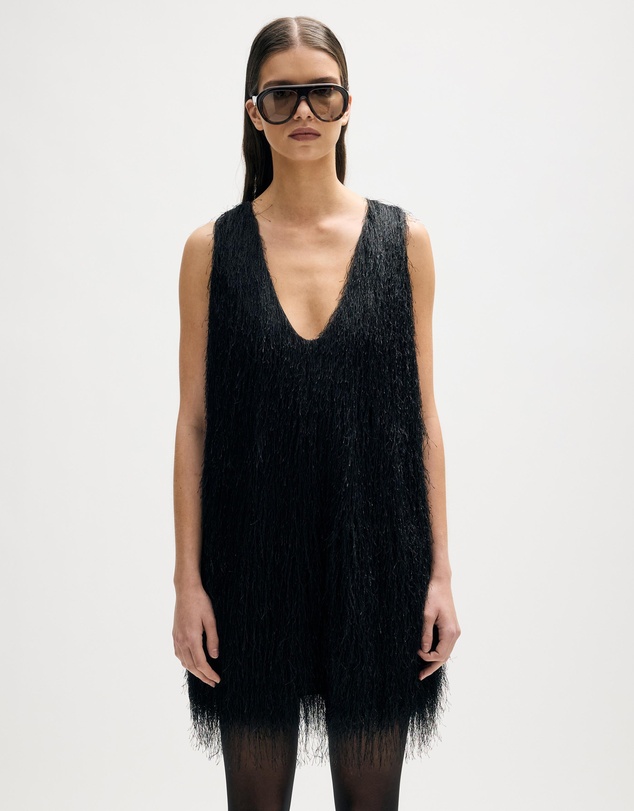 Minima Esenciales - Aila Textured Scoop Mini Dress