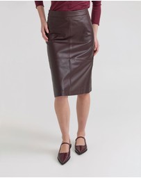 Oxford - Nina Nappa Leather Skirt