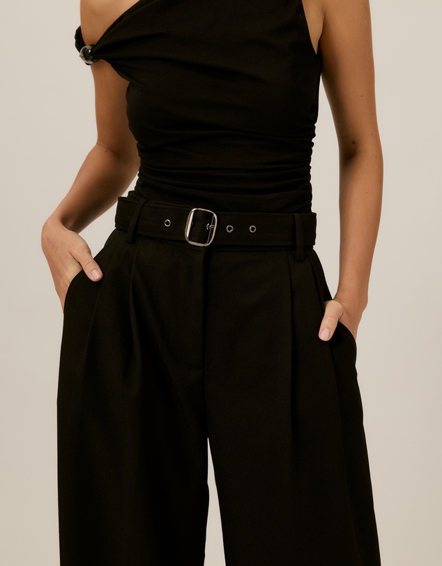 Tussah - Nora Belted Pleated Wide Leg Pants