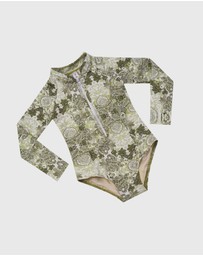 Aqua Blu Kids - Tapestry Long Sleeve One Piece - Kids