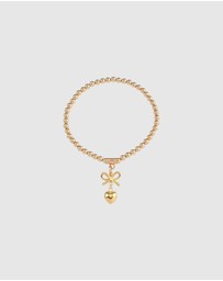 Von Treskow - Stretchy Bracelet with Bow & Heart