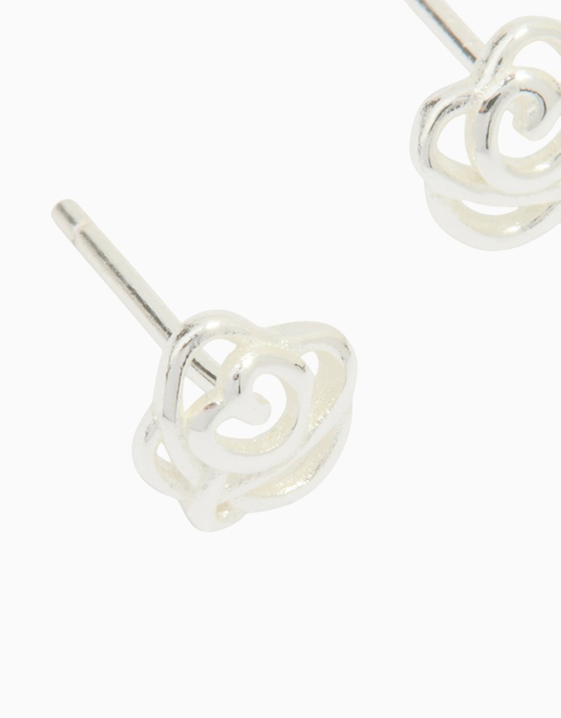 Lovisa - Sterling Silver Cubic Zirconia Rose Stud Earrings