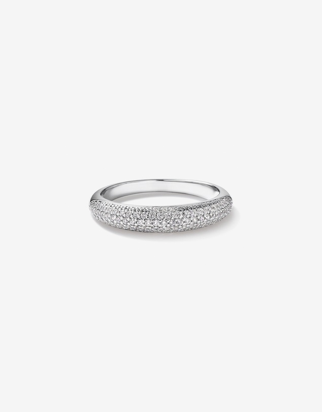 Michael Hill - Cubic Zirconia Pave Dome Ring in Sterling Silver
