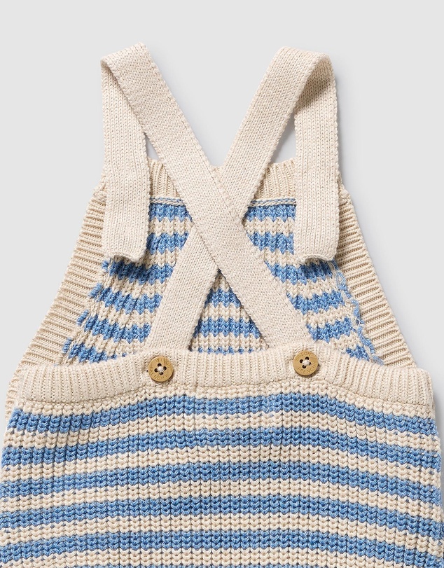 Wilson & Frenchy - Organic Knitted Stripe Overalls - Babies