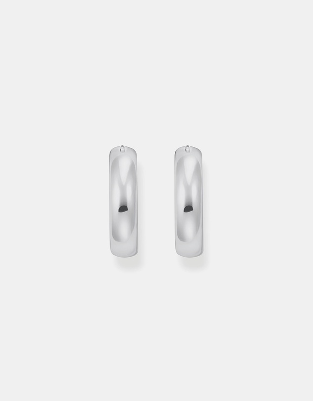 THOMAS SABO - Medium-sized hoop earrings in chunky design silver