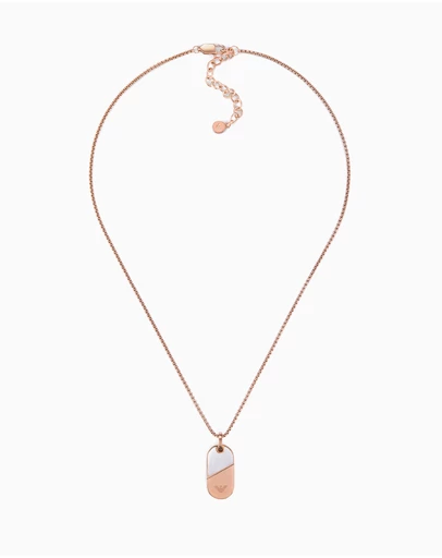 Emporio Armani - Rose Gold Tone Pendant Necklace