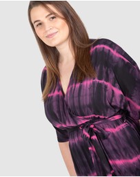 Love Your Wardrobe - Milah Tie Dye Wrap Dress