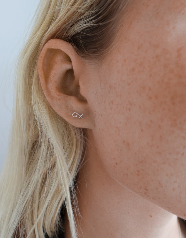 Luna Rae - Sterling Silver - Kiss Hug Studs