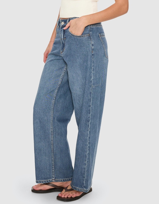 Thrills - Billie Low Rise Baggy Embro Jeans