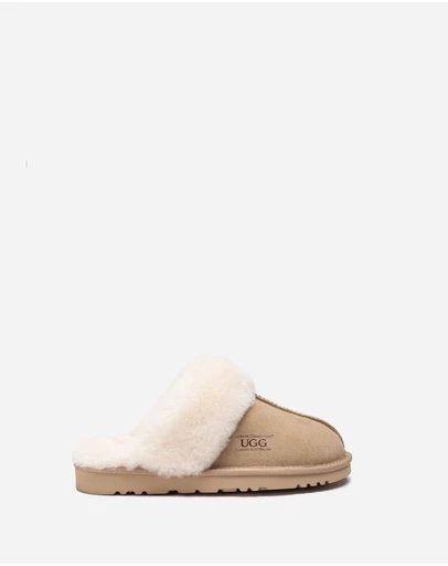 Ozwear Connection Uggs - Ugg Slippers Premium Australia Sheepskin Unisex Scuffette Suede