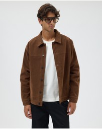 AERE - Suede Look Harrington Jacket