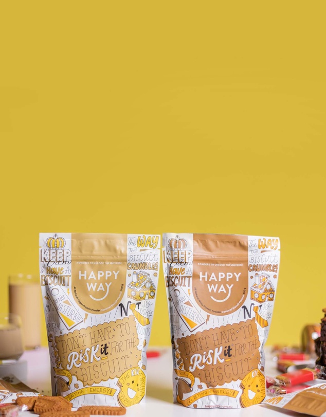 Happy Way - Caramel Biscuit Vegan Protein Powder