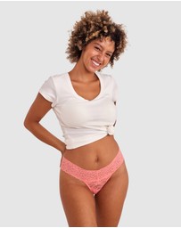 Bras N Things - Eva V String - Dark Coral