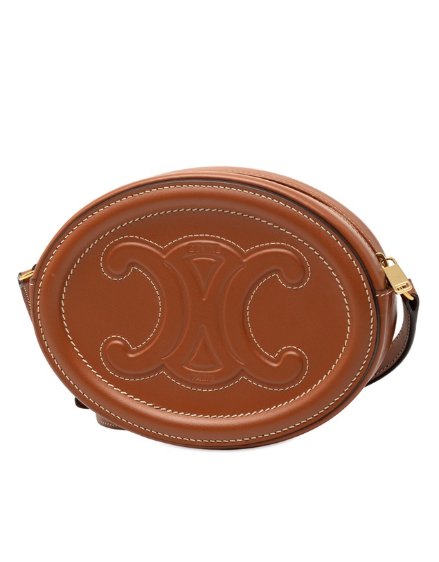 Pre-Loved by Azura Reborn - Pre-Loved Small Calfskin Cuir Triomphe Oval Crossbody
