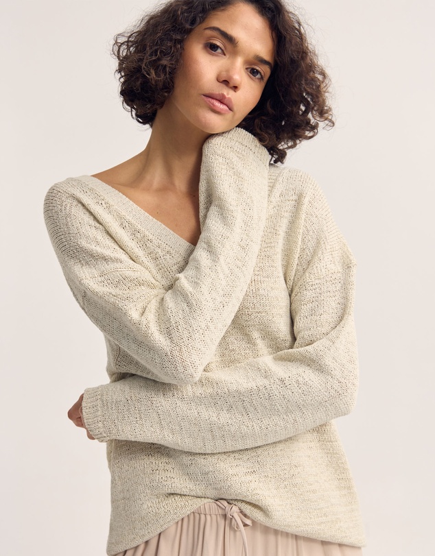 Oxford - Fleur Chunky V-Neck Knit