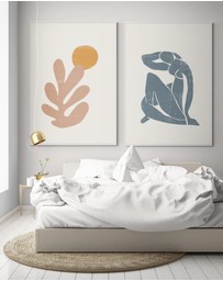 Inka Arthouse - Orange Coral Set of 2 by Henri Matisse Art Print