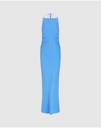 Shona Joy - Pierce High Neck Ruched Maxi Dress
