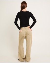 General Pants Co. Basics - Soft Knit Rib Button Bodysuit