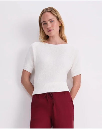 Sportscraft - Josie Tape Yarn Batwing Tee