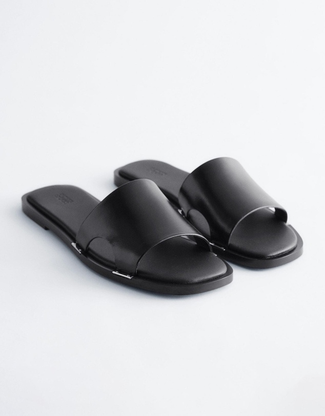 & Other Stories - Metal-Detail Leather Slides