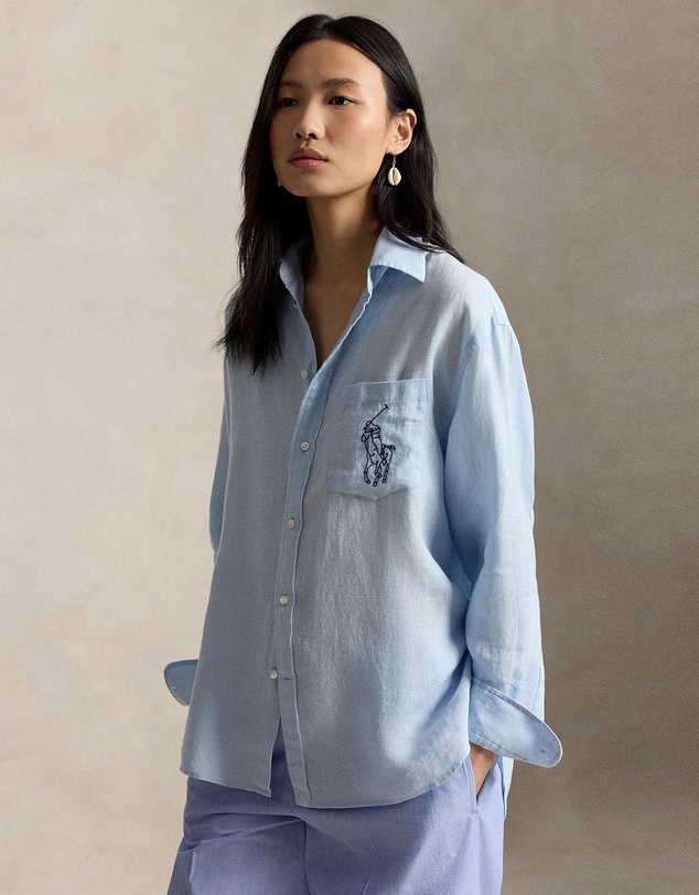 Polo Ralph Lauren - Oversize Fit Big Pony Linen Shirt
