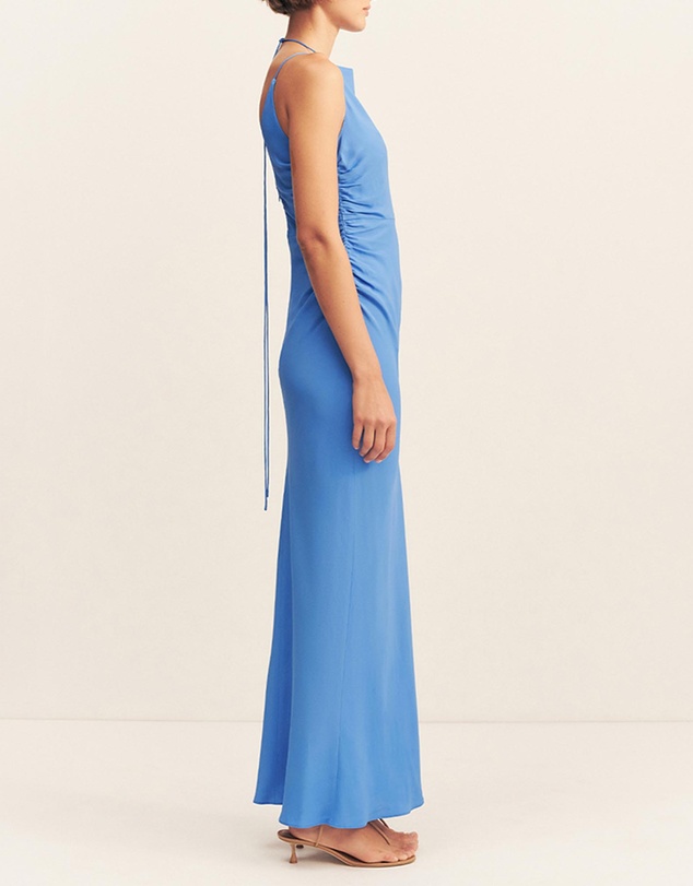 Shona Joy - Pierce High Neck Ruched Maxi Dress