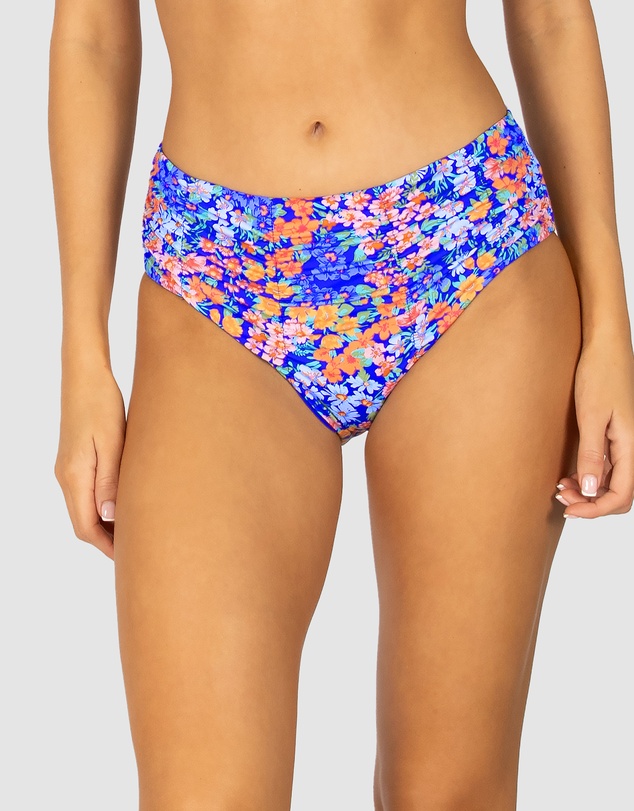 Baku Swimwear - Biarritz Ruched Mid Bikini Bottom
