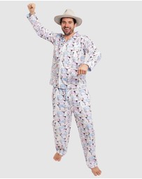 Sant And Abel - Men's Drawbertson Longhorns Long PJ Set