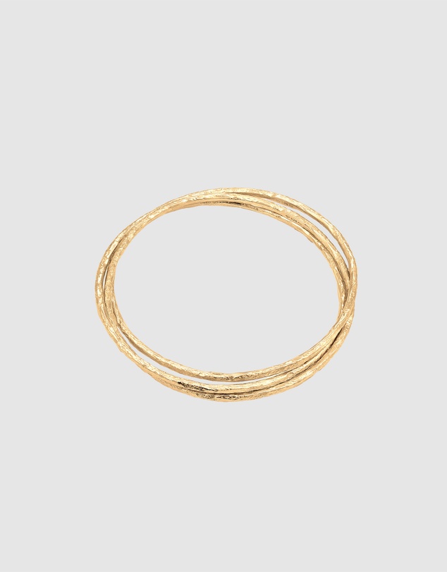 Elli Jewelry - Bangle Trio 925 Sterling Silver Gold-Plated