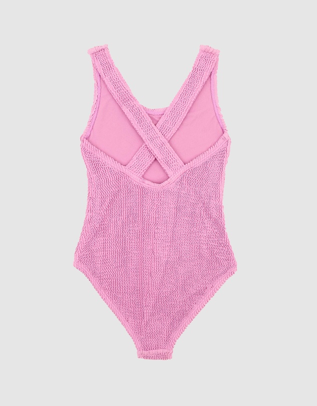 Minihaha - Peony Cross Back Swimsuit With Binding - Teens