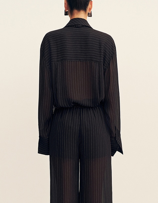 Shona Joy - Irving Polka Dot Sheer Shirt