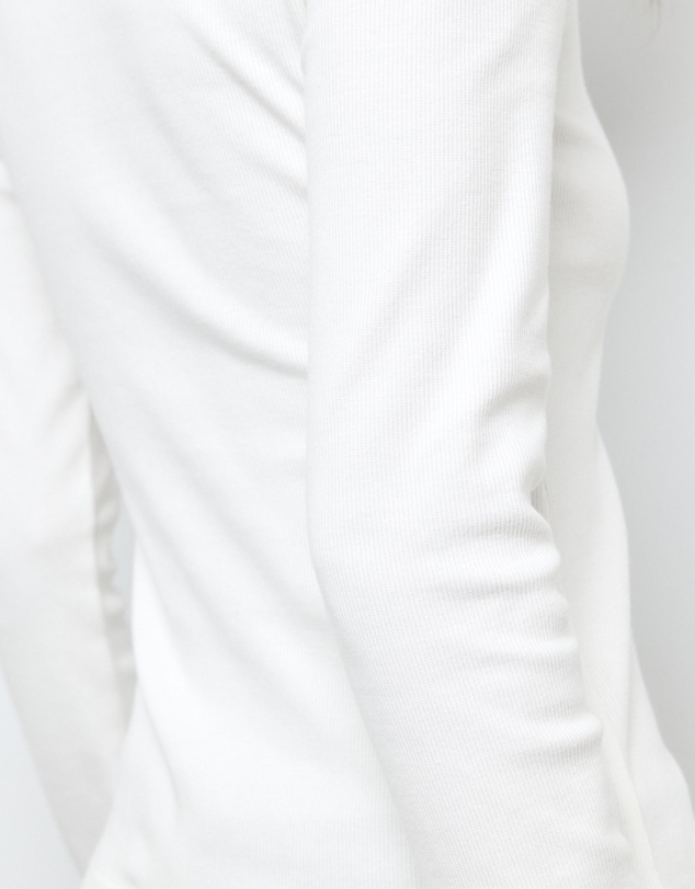 AERE - Della Long Sleeve Rib Henley Top