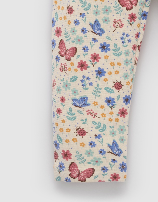 Purebaby - Butterfly Thick Pocket Leggings -Kids-Babies