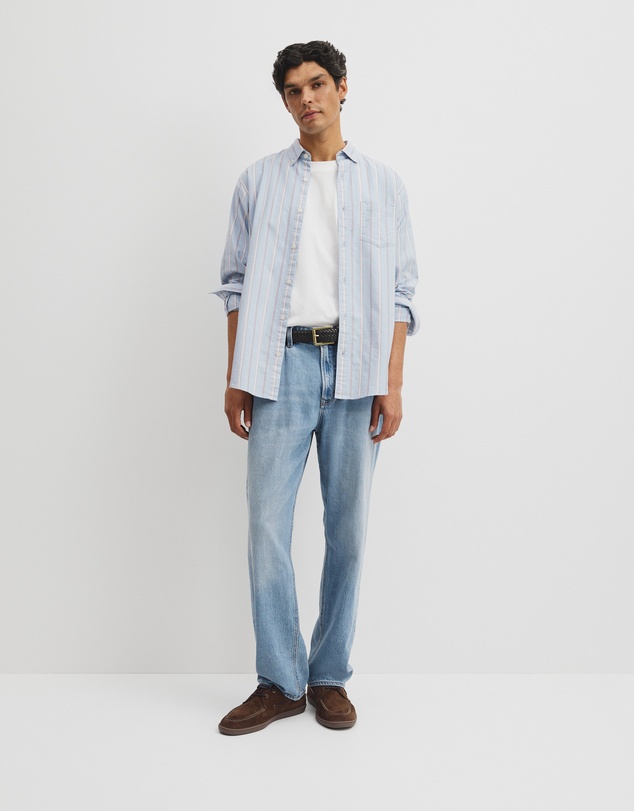 Country Road - Regular Fit Australian Good Earth Cotton Stripe Oxford Shirt