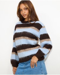 Dazie - Cora Stipe Knit Jumper