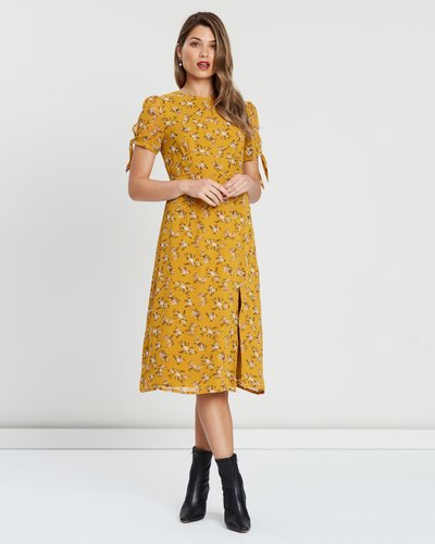 Violet Tie Sleeve Dress