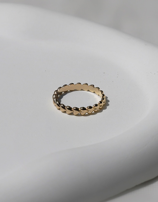 Elli Jewelry - Ring Heart Valentine 925 Sterling Silver Gold-Plated
