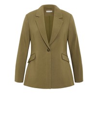 City Chic - Plus size Tori Blazer - olive