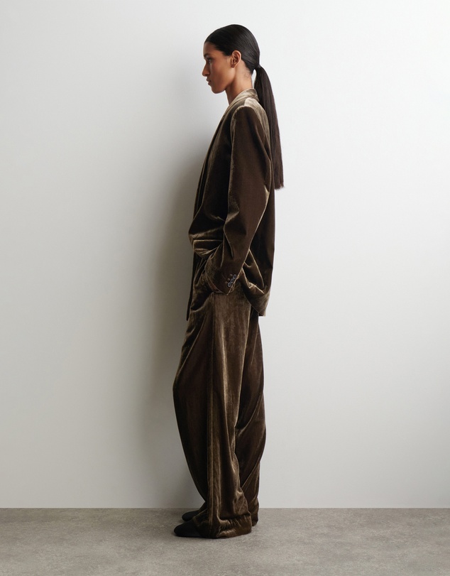 COS - Velvet Elasticated Straight-Leg Trousers