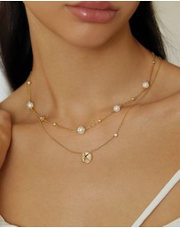 Ania Haie - Ania Haie Gold Starry Mother of Pearl Necklace