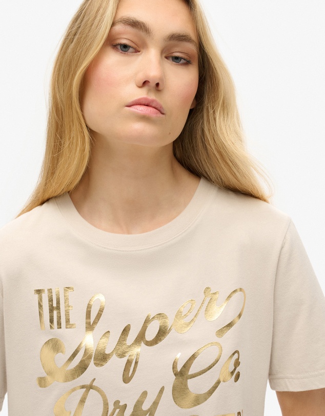 Superdry - Luxe Metallic Logo Relaxed Tee