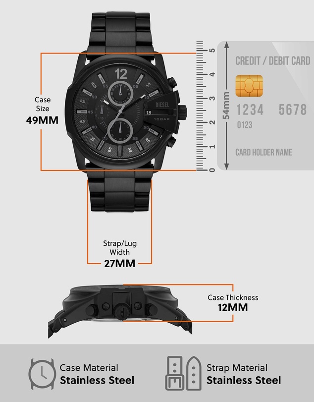 Diesel - Master Chief Black Chronograph Watch