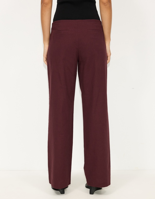 Dazie - Glow Up Linen Low-Waisted Pants