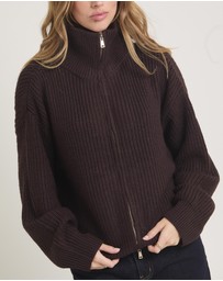 Subtitled - Ellie Double End Zip Longline Cardigan