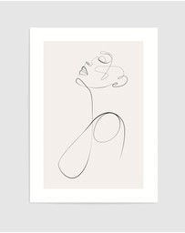 Olive et Oriel - Line Figure V Art Print