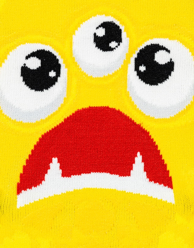 Crazy Skates - Crazy Socks Monster Yellow Knee-High Socks
